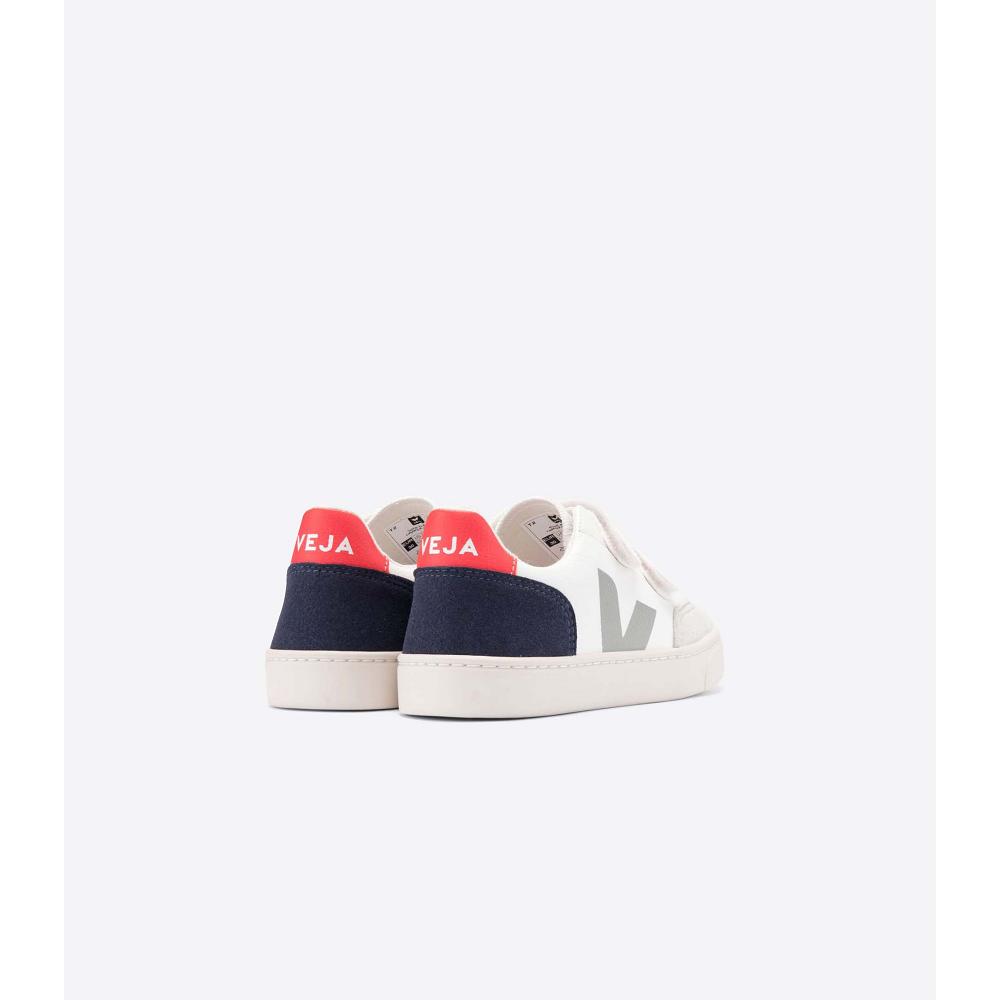 Veja V-12 CHROMEFREE Tenisky Detske White/Black | SK 886AHK